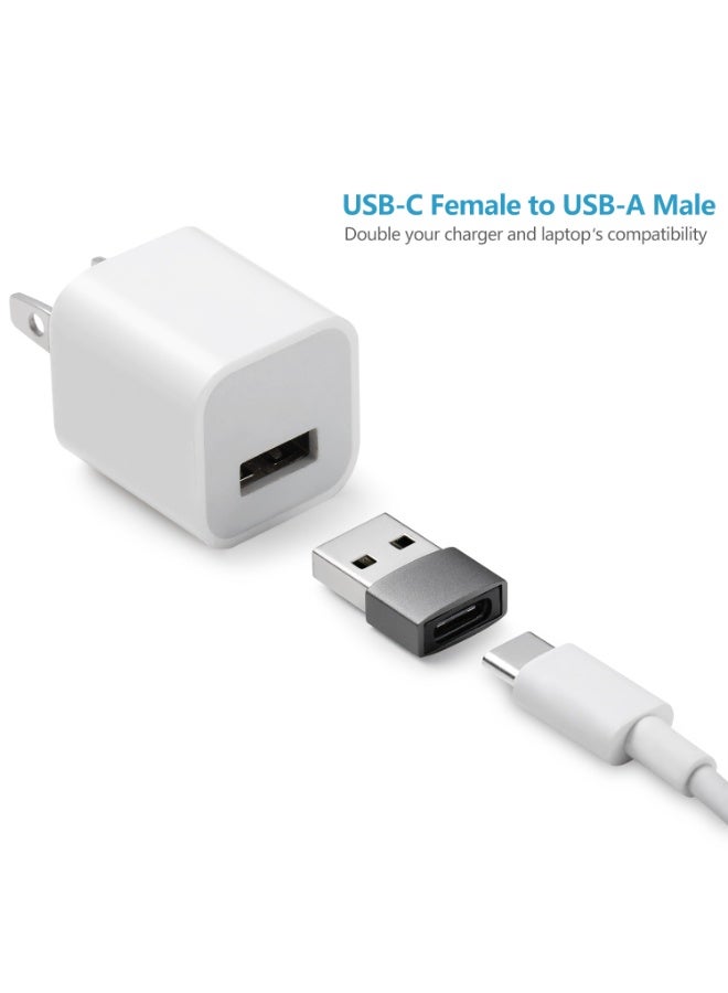 Syntech yntech USB C Female to USB Male Adapter (1 Pack), Type C to USB A Converter Compatible with Laptops, Power Banks, Chargers, for iPad Air 4, iPhone 11/12 Pro Max, Samsung Galaxy S20 etc, (Space Grey) - Image 4