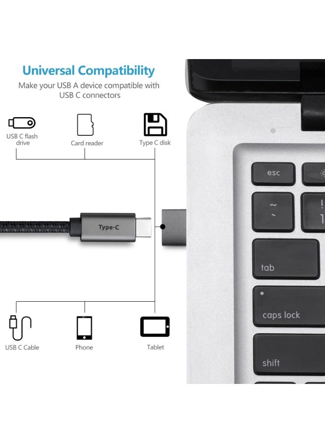 Syntech yntech USB C Female to USB Male Adapter (1 Pack), Type C to USB A Converter Compatible with Laptops, Power Banks, Chargers, for iPad Air 4, iPhone 11/12 Pro Max, Samsung Galaxy S20 etc, (Space Grey) - Image 5