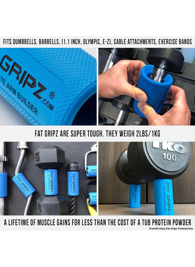 Fat Gripz Pro - The Simple Proven Way to Get Big Biceps & Forearms Fast - At Home Or In The Gym (2.25” Outer Diameter)