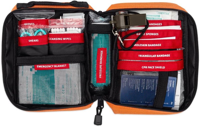 BrightCare Adventure 50 First Aid Kit Water Repellant Shell  First Aid Kit for Camping Hiking Outdoor Sports Adventure Travel Biking  130 Piece Adventure Essentials Kit - Image 1