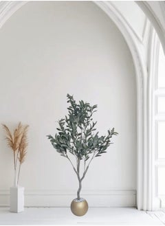 AL KHALDIYA Artificial Tropical Plants, Olive Tree with Olive Branches and Lifelike Fruits, Lifelike Artificial Tree Perfect for Modern Home Indoor, Outdoor and Office Decoration, Perfect Housewarming Gift (1.1m)  - Image 1