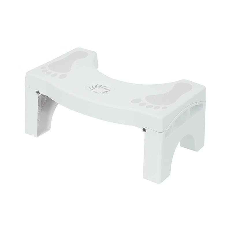 HOUSE OF HUB HOUSE OF HUB Plastic Comfortable Squat Stool for Western Toilet Portable Sturdy Foot Step AntiSlip with Air Freshener Slot 1pcs  - Image 1