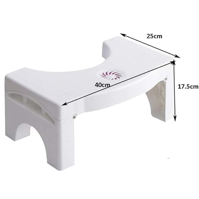 HOUSE OF HUB HOUSE OF HUB Plastic Comfortable Squat Stool for Western Toilet Portable Sturdy Foot Step AntiSlip with Air Freshener Slot 1pcs  - Image 2