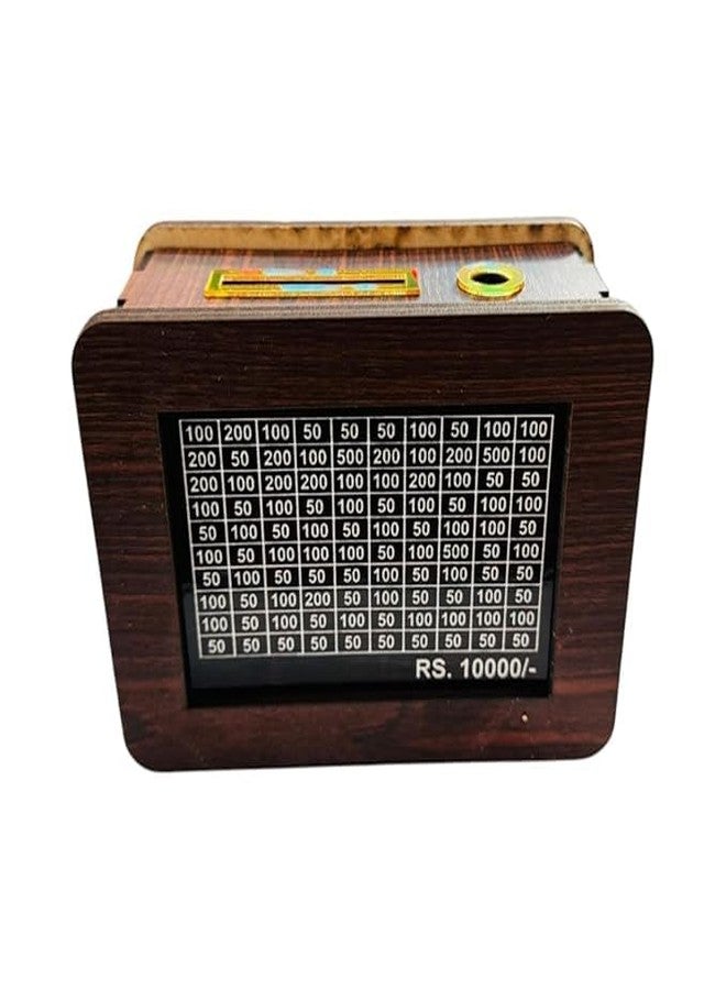 Gold Max Money Saving Piggy Bank 10,000 Rupees | Wooden Piggy Bank with Easy Tracking of Savings - Image 1