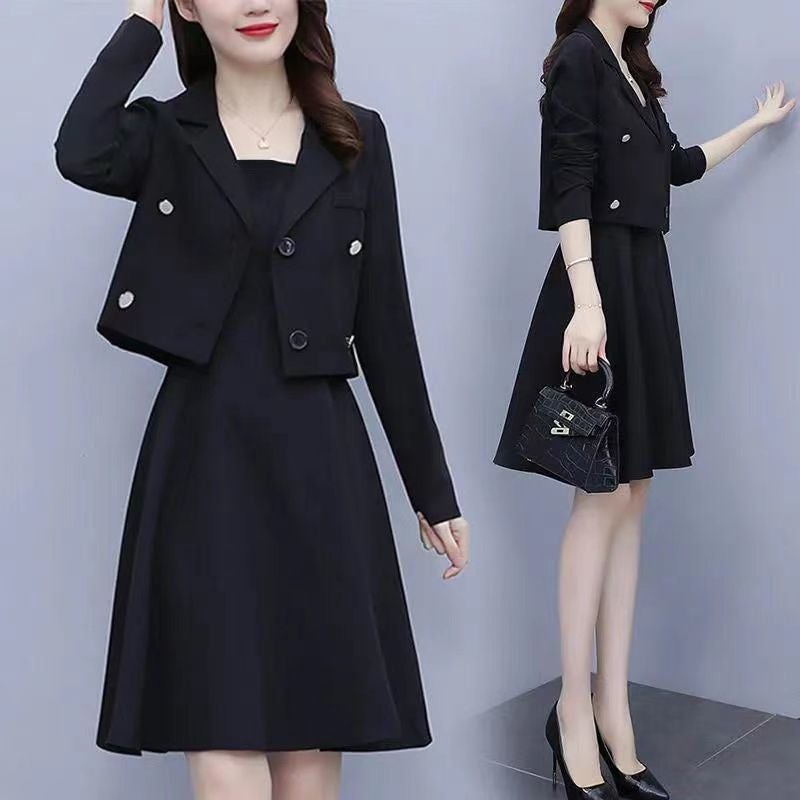Youthful Blazer Dress Twinset 2024 Black suit