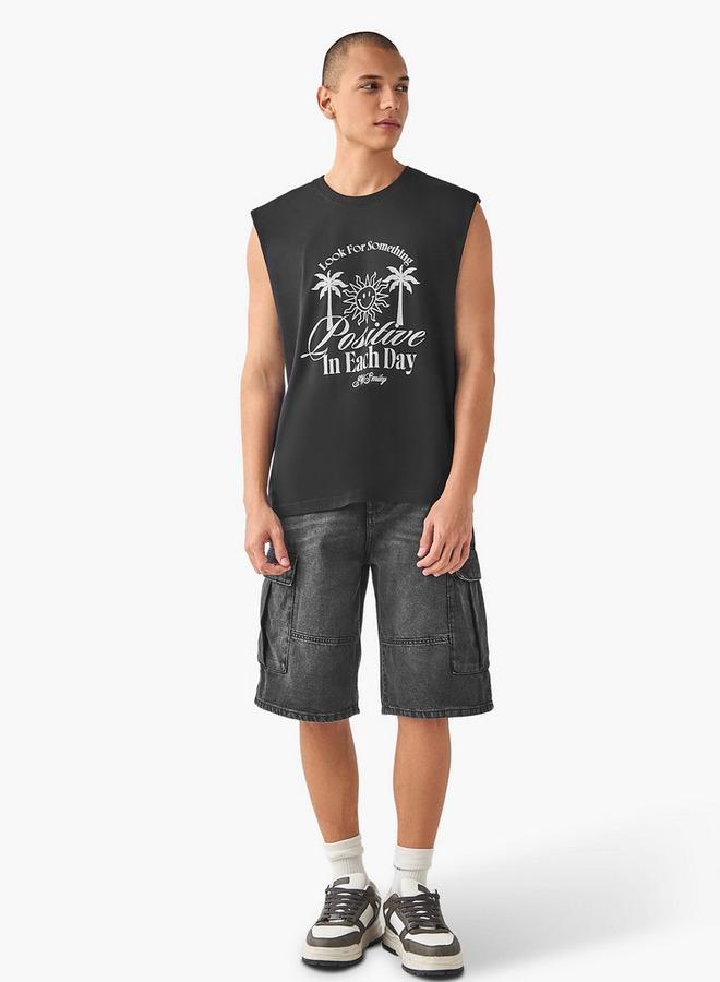 SP Characters Graphic Print Sleeveless Vest - Image 2