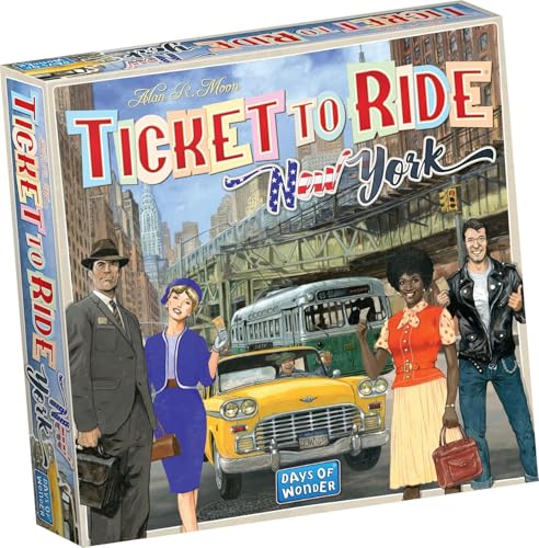 Asmodee Ticket to Ride New York Board Game  Train RouteBuilding Strategy Game Fun Family Game for Kids  Adults Ages 8 24 Players 1015 Minute Playtime - Image 1