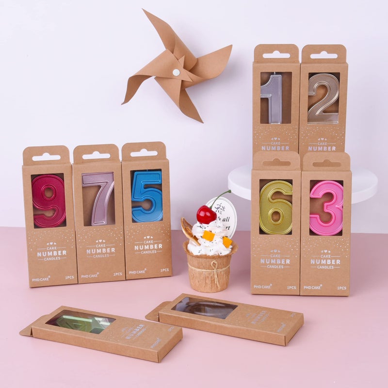 PHD CAKE PHD Luxe Gold 2.76 Inch 1 Number Birthday Candles, Gold Cake Candles, Party Celebration - Image 5
