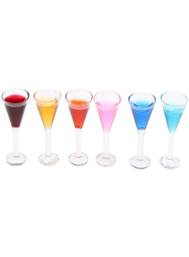 FRECI 6pcs 1:12 Dollhouse Cocktail Glasses Miniature Sharp Cocktail Glass Set Dollhouse Kitchen Accessories Baby Kids Xmas Gifts - Image 3