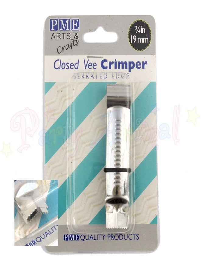 PME Closed Vee Serrated Crimper, Large, Silver - Image 1