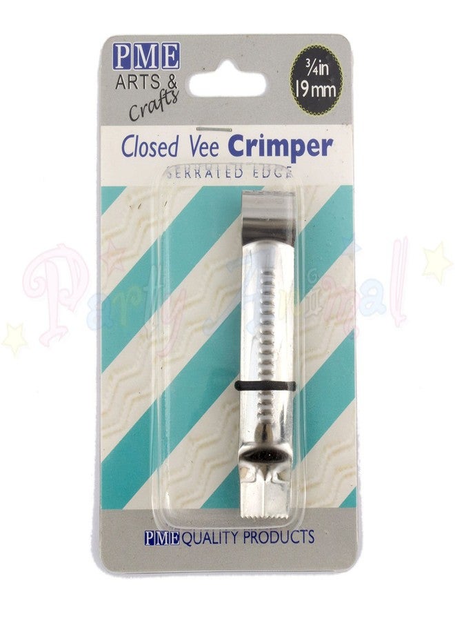 PME Closed Vee Serrated Crimper, Large, Silver - Image 3