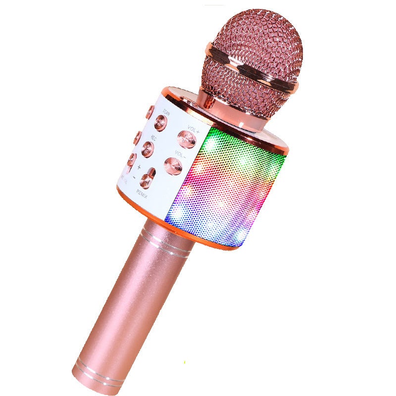 Ws858L Mobile Phone Microphone Wireless Bluetooth With Light Karaoke Mobile Phone Microphone Bluetooth Audio Karaoke Bao - Image 2