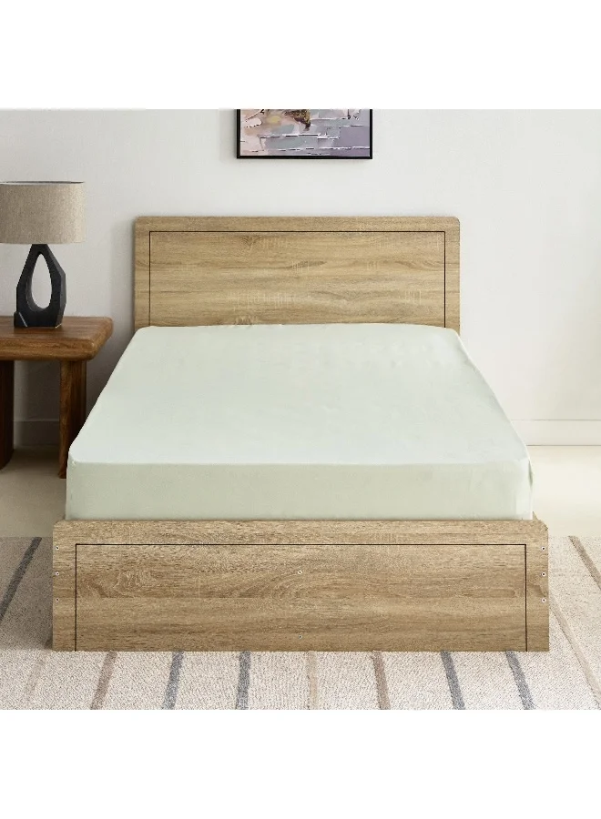 Home Box Derby Solid Microfiber Single Fitted Sheet 90 x 190 x 20 cm