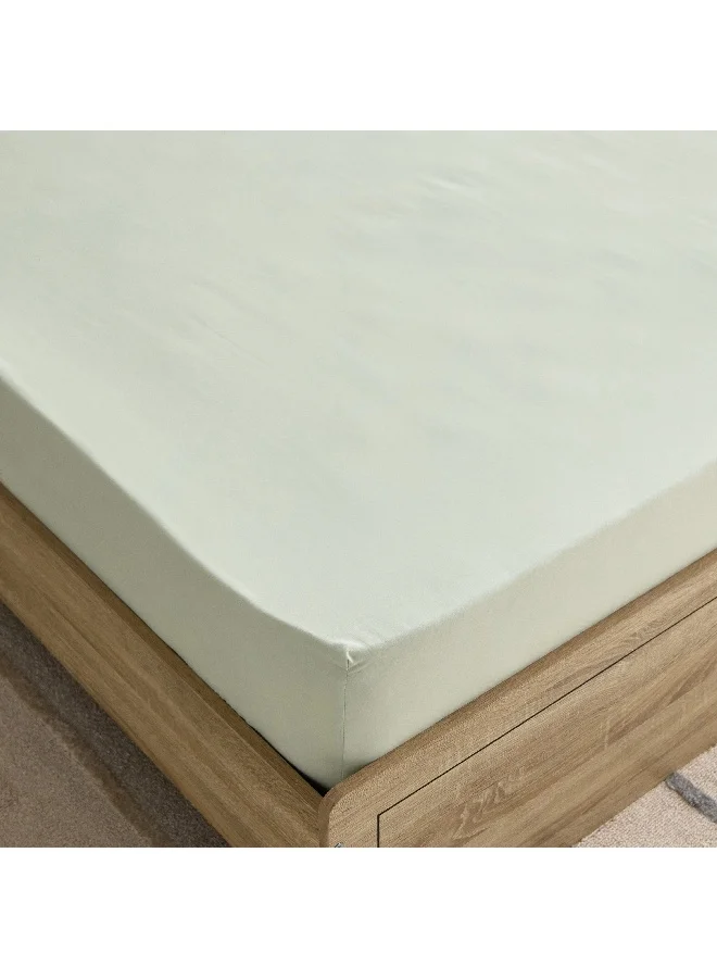Home Box Derby Solid Microfiber Single Fitted Sheet 90 x 190 x 20 cm