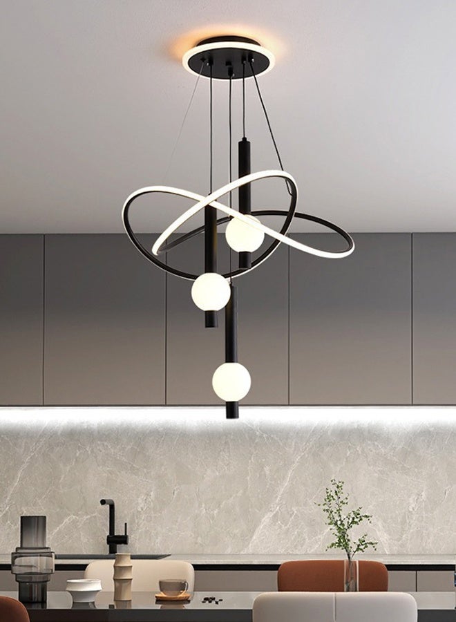 Modern Minimalist LED Pendant Light with 3-Color Changing Effect - Sleek Aluminum Design for Living Room, Bedroom, Dining Area & Entryway - Dimmable Ceiling Lamp, No Wall Switch Included, Lamps for Living Room - Image 2