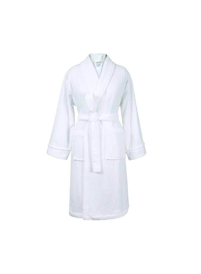 روب إستحمام بي هوم قطن 100% أبيض مقاس  L/XL