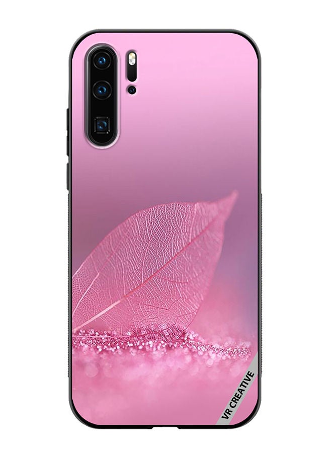 VR CREATIVE Protective Case Cover For Huawei P30 Pro Pink Leaf Design Multicolour - Image 1