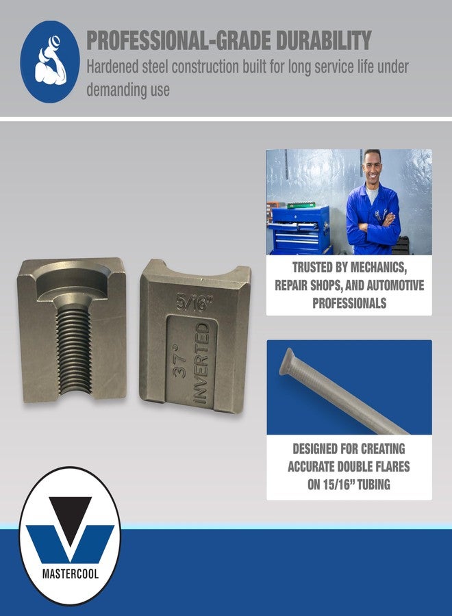 Mastercool 71098-15 5/16″ Double Flare Die Set - Replacement for Hydra-Flare 71098 Kit and 71202 Hydraulic Tool - Image 4