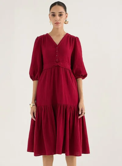 Femmella Crimson Midi Dress