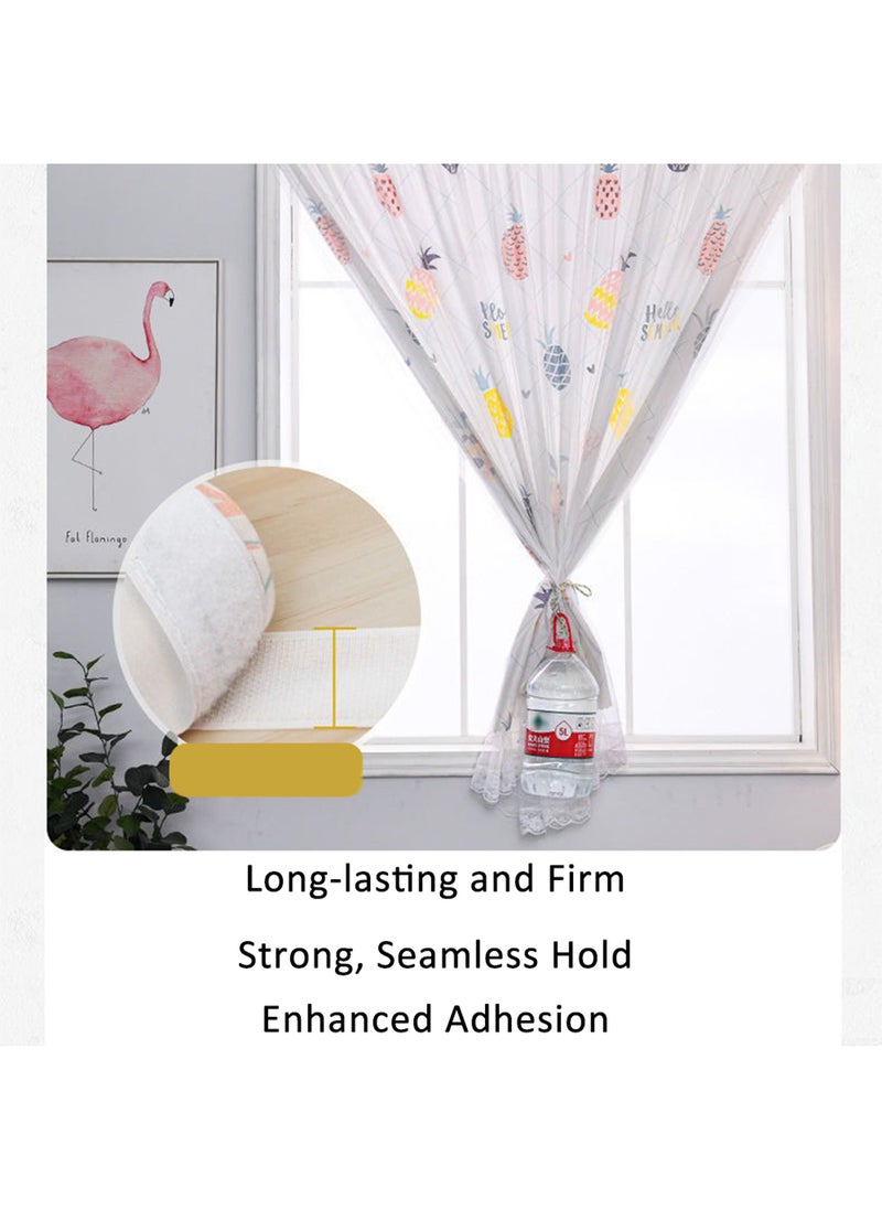 Velcro Double Layer Cartoon Pattern Blackout Curtains, 1 Panel Without Rods Window Curtains for Bedroom, Living Room (Avocado Pattern, 100W x 150H cm)