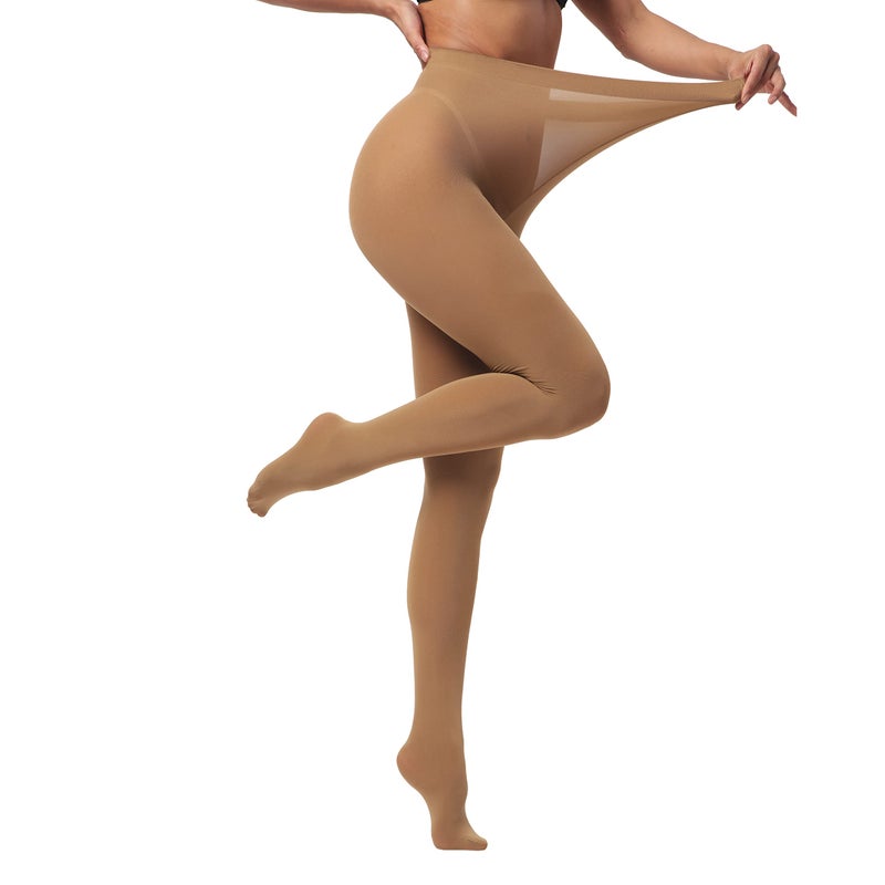 EVERSWE Women's 80 Den Soft Opaque Tights, Women's Tights (XX-3XL, Dark Skin) - Image 4
