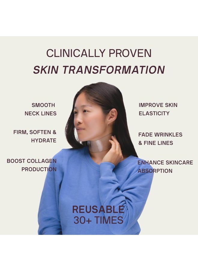 Dermaclara Neck Wrinkle Patches - Silicone Neck Patches for Wrinkles, Anti Aging and Tightening Overnight Skin Treatment for Women and Men, Anti-Wrinkle Pads, Reusable Up to 30 Times - 1 Patch - Image 2