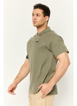 Nordland Men Regular Fit Short Sleeve Brand Polo Shirt, Olive  - Image 4