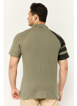 Nordland Men Regular Fit Short Sleeve Brand Polo Shirt, Olive  - Image 2