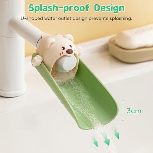 EASICUTI 2 Pack Faucet Extender for Toddlers, Kids Sink Extender for Bathroom, Kitchen, EASICUTI Food Grade Silicone Faucet Extension, Baby Hand Washing Water Spout Extender Fits Standard, Gooseneck Faucet - Image 3