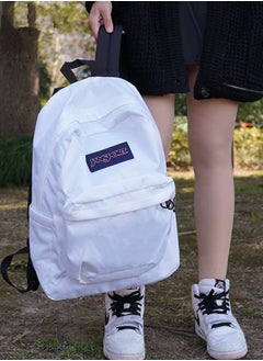 JANSPORT SuperBreak Unisex Large Capacity Solid Color Backpack Computer Bag White 42cm * 32cm * 21cm  - Image 3