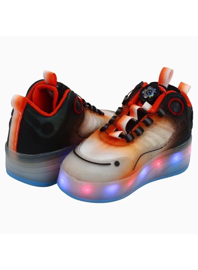 Unisex LED Leather Sneakers with Wheels - Image 3
