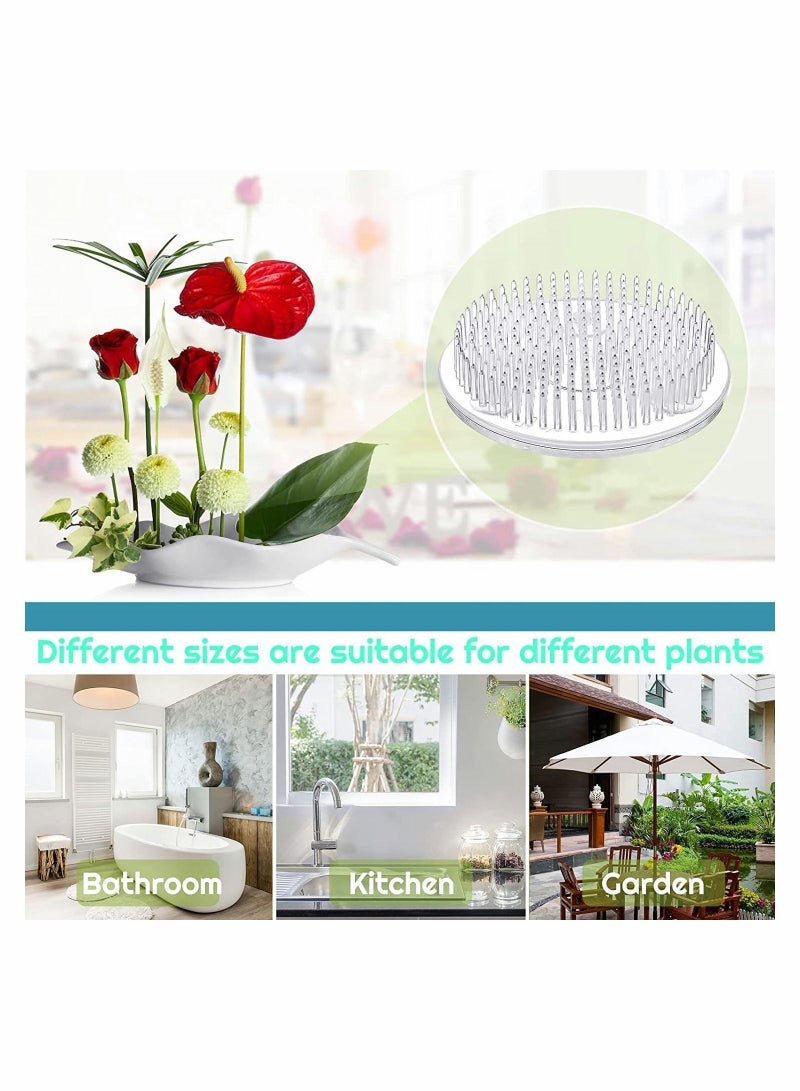Y&D Flower Frogs Plastic Floral Vase Round Clear Arranger Tool Pin Holder Apanese Arranging Plant Decoration Fixed Supplies with Bottom Home DIY Craft  - Image 2
