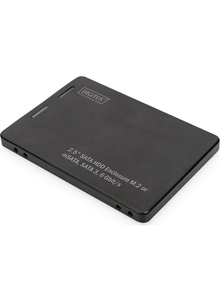 DIGITUS 2.5" SATA HDD Box M.2 or mSATA 2.5" SATA HDD Enclosure M.2 or mSATA  - Image 2