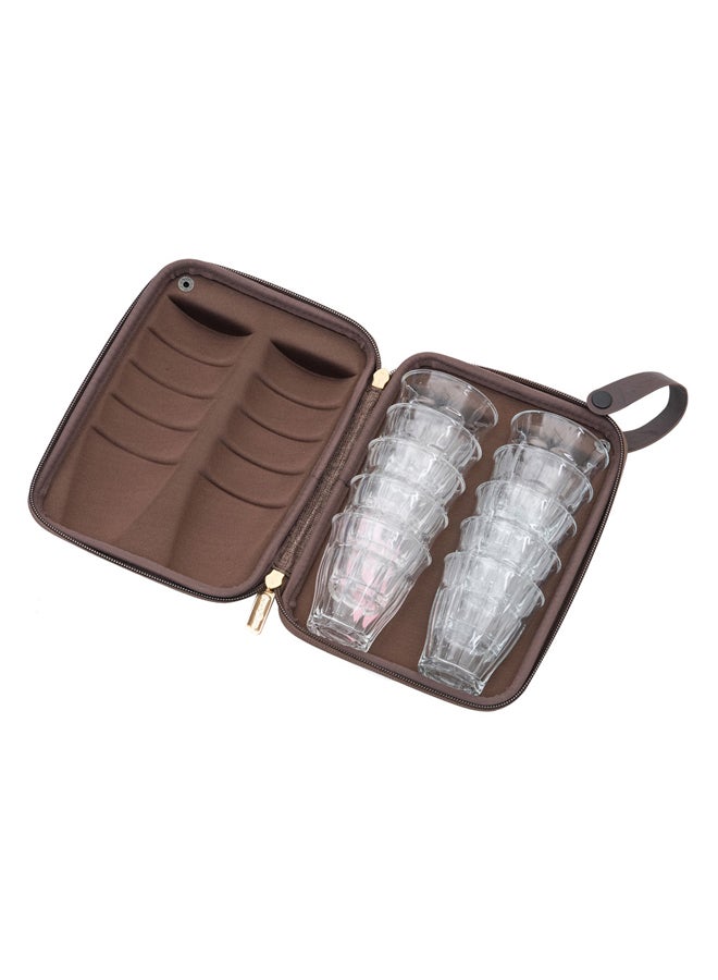 AL SANIDI Full anti-shock cups bag, Tea cups Bag, Oud, Size 15*19.5*7.2Cm  - Image 1