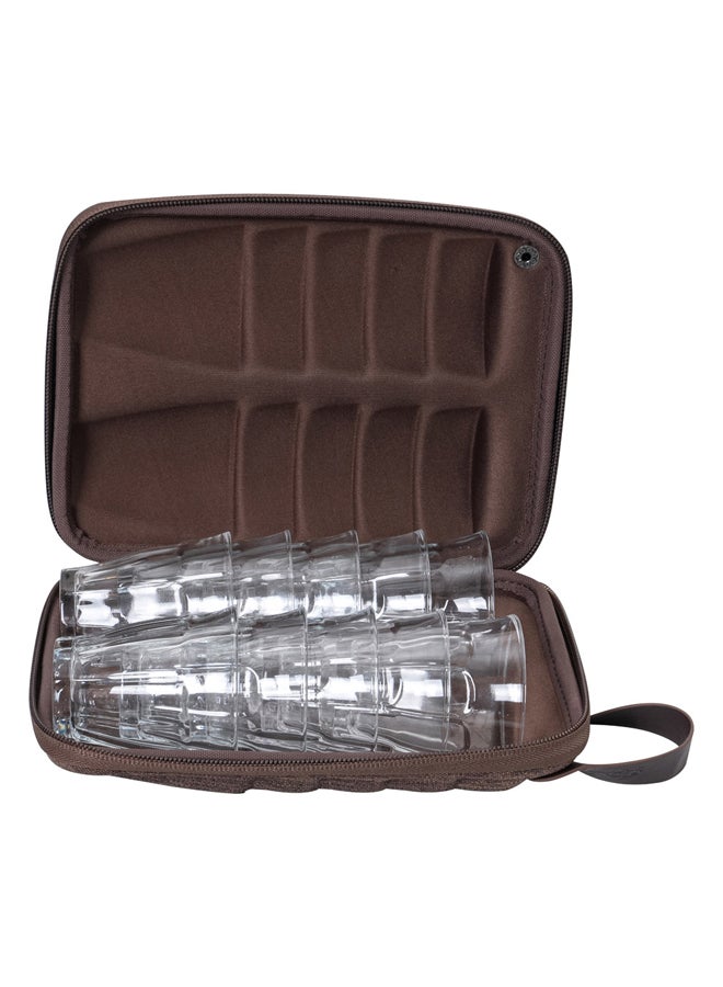 AL SANIDI Full anti-shock cups bag, Tea cups Bag, Oud, Size 15*19.5*7.2Cm  - Image 2