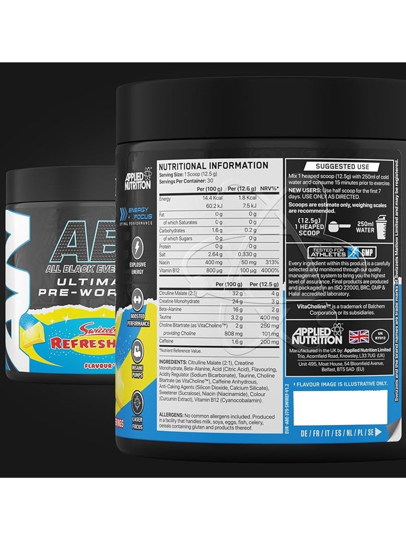 Applied Nutrition ABE Ultimate Pre-Workout Swizzels Refreshers 30 Servings - Image 2