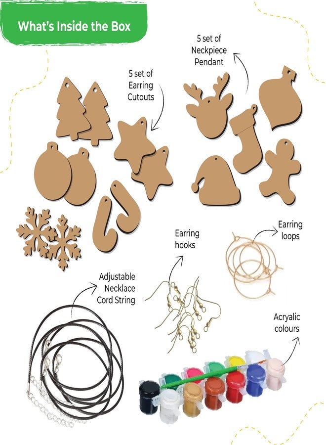 Lighthouse DIY Christmas Jewellery Making Kit For Girls | Colorful Handmade Earrings & Pendants Making Set | DIY Holiday Activity for Kids & Adults | Perfect for Christmas Parties, Gifts & Creative Play - Image 2