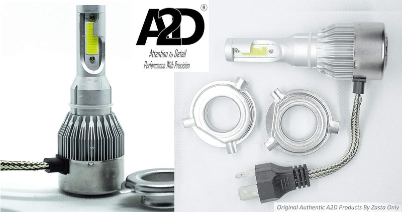 A2D مجموعة تحويل لمبة المصباح الأمامي LED HID A2D H4 C6 35W 6000K 12V مع مروحة تبريد لمصابيح السيارة البيضاء مجموعة من 2 لسيارة ماروتي سوزوكي سويفت النوع 2 - Image 3