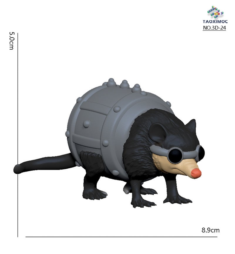 Ai American Foreign Classic Of Mountains And Seas Series Wooden Stick Man Running Shoes Shark Crocodile Aircraft 3D Printing Series Model Figure - Image 1