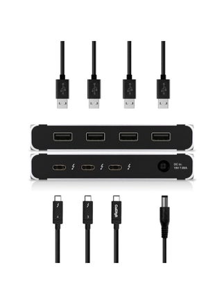 Thunderbolt 4 Element Hub, 4 x Thunderbolt 4 / USB4 (40Gb/s) , 4 x USB-A 3.2 Gen.2 (10Gb/s), 1 x AC Power, Up to 60W  Host Charging - pzsku/Z0CF0B6FB5FE453577BB3Z/45/_/1723206929/5bd43ded-bebb-4ac6-b356-d5f7d1fa7784