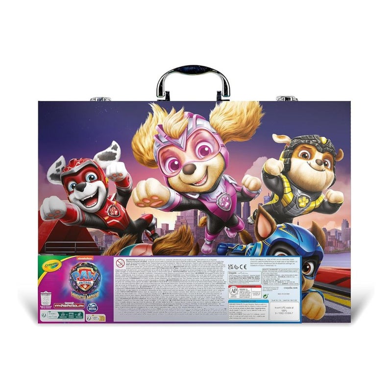 CRAYOLA - Paw Patrol Mighty Movie Painting Case, Creative Set with 128 Pieces, Felt Tip Pens, Crayons, Wax Pens, Creative Activity and Gift for Children, Ages 5 and Up - Image 1