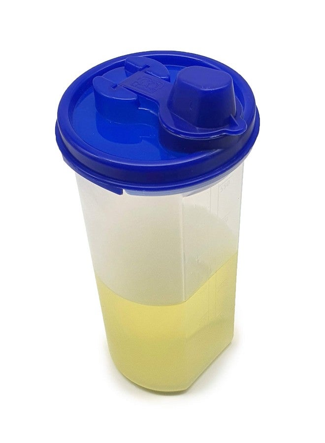 Mahaware Modular Magic Easy Flow Kitchen Plastic Oil Dispenser Can, 600ml, Set of 3, Blue - Image 5
