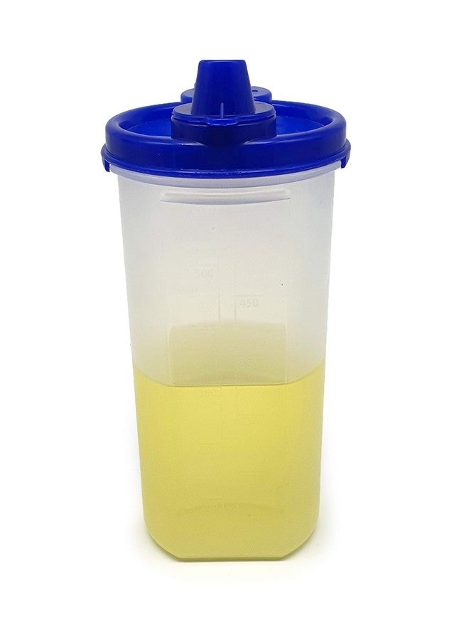 Mahaware Modular Magic Easy Flow Kitchen Plastic Oil Dispenser Can, 600ml, Set of 3, Blue - Image 4