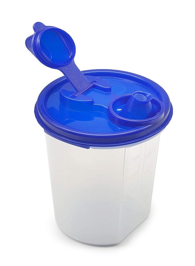 Mahaware Modular Magic Easy Flow Kitchen Plastic Oil Dispenser Can, 600ml, Set of 3, Blue - Image 2
