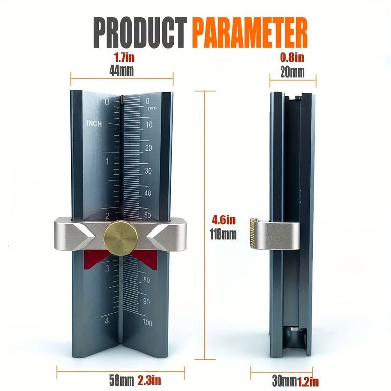 Multi Functional Drill Bit Positioning Side Height Device Woodworking Measuring Tool For Table Saw - Image 2