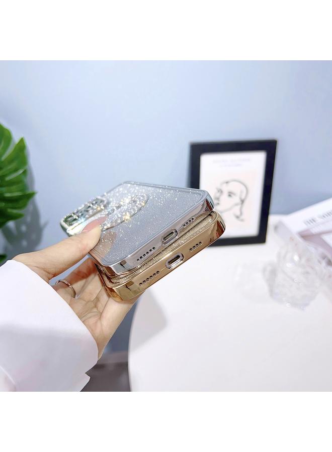 زبون جراب لهاتف iPhone 11، جراب هاتف لامع مطلي بالكهرباء بلون الماس المتدرج - Image 3