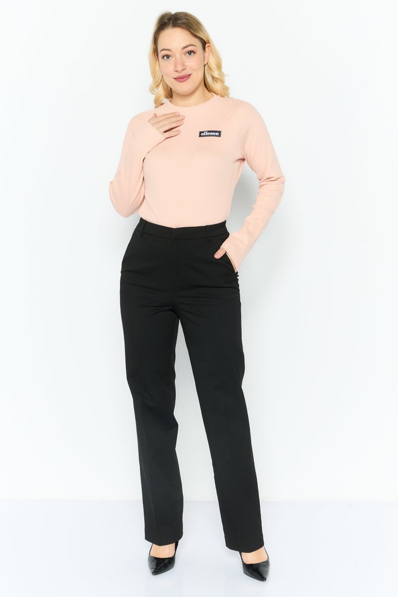 Ellesse Women Brand Logo Long Sleeve Bodysuit, Pink - Image 2