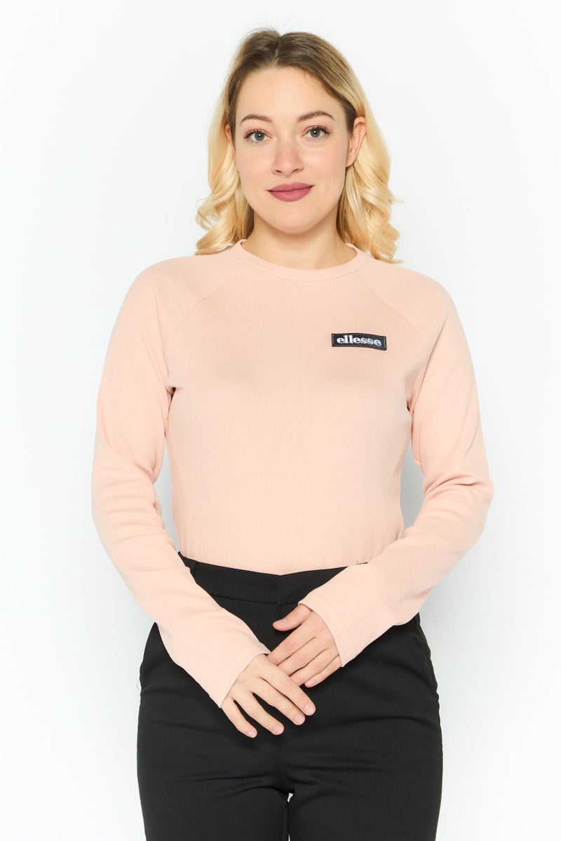 Ellesse Women Brand Logo Long Sleeve Bodysuit, Pink - Image 1