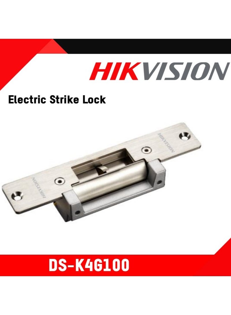 HIKVISION DS-K4G100 Pro Series Electric Strike Lock, 12/24V DC, 800kg Holding Force, US304 Stainless Steel, Fail-Secure & Fail-Safe Modes, Dry Contact Signal Output, Durable 100,000 Cycles, For Wooden, Metal, PVC Doors, Weather Resistant (-10°C to 55°C, 95% Humidity) - Image 1