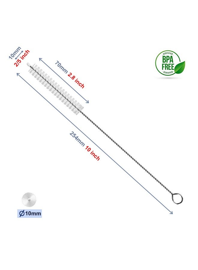BEUICIRY Long Straw Cleaner Brush Extend 10 inch, Wide 10mm diam Pipe Cleaners, Long Brush for Sippy Cup, Water Bottle and Tubes, Drinking Straw Cleaning Brush Set 10 Pack - Image 2